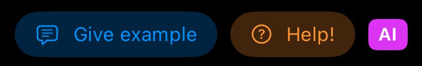 The Give example and Help! buttons with a purple AI tag